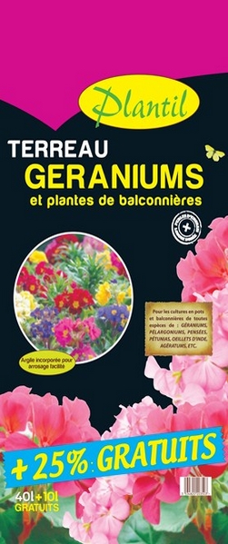 géraniums plantil 50L Sorexto Isère